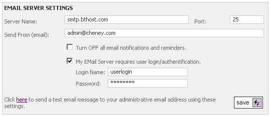 SMTP Settings (Section)