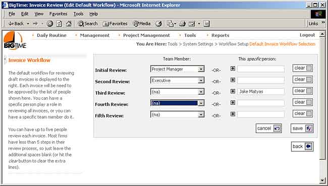 Invoice Draft Review Settings