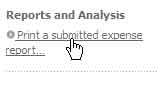 Print Submitted Expenses Link (HDI)