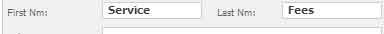 Service Fees User (Staff Screen)