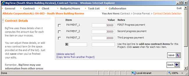 PD:Invoice Format, Terms (Progress Payments)