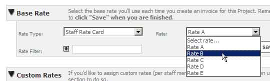 PD:Billing Rates (choose staff rate B)