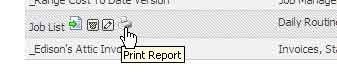 Print Custom Reports from the Manage Custom Reports page by highlighting a specific row.